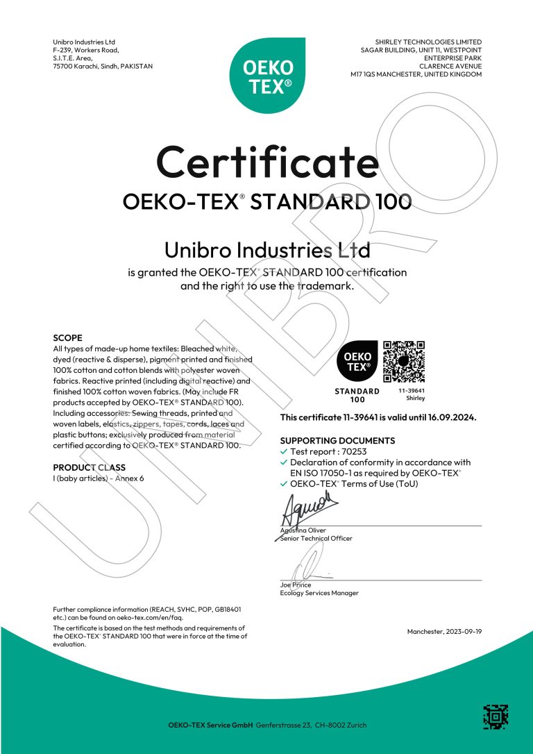 OekoTex Class I - Made Ups-6
